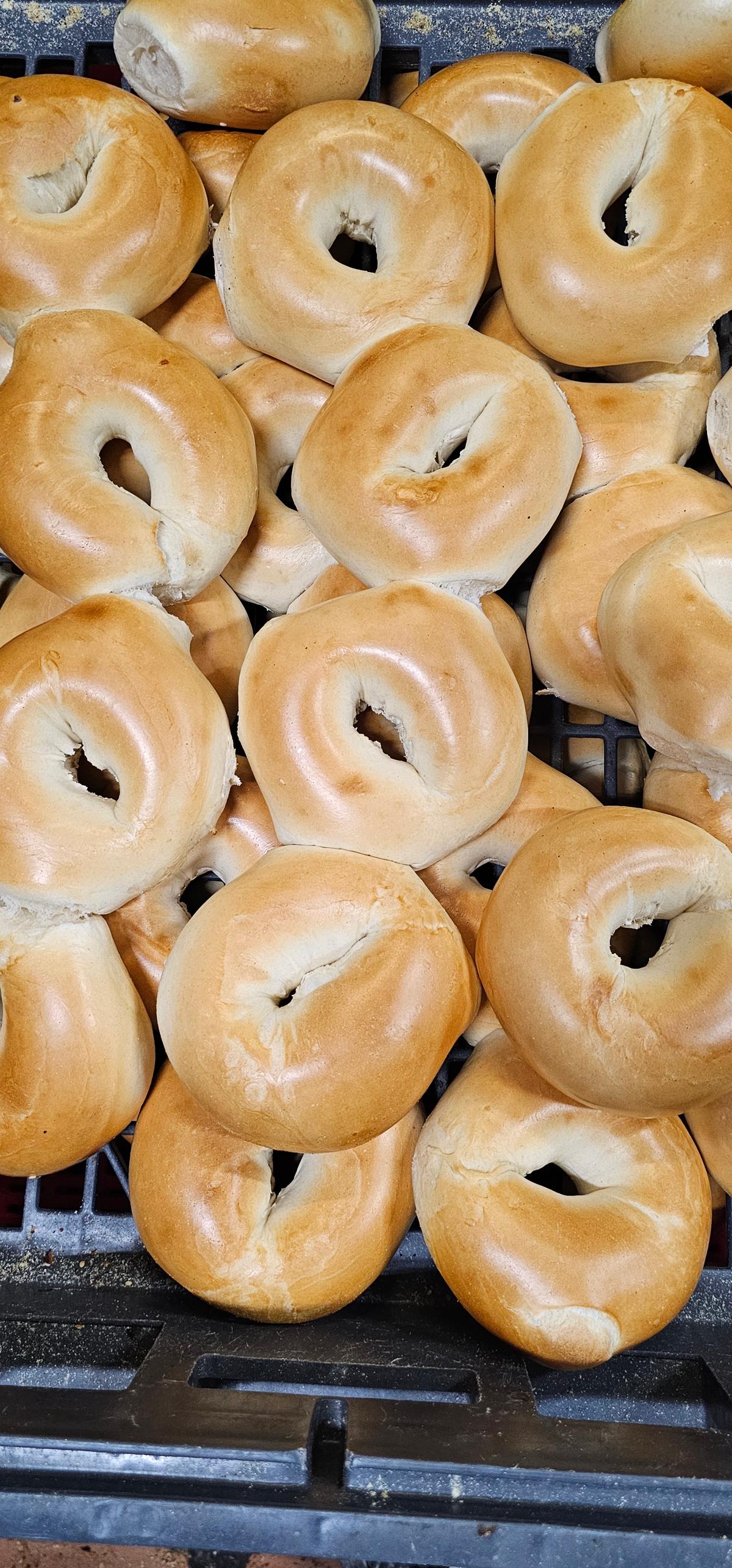 Bagels Etc bakery counter item ready for morning pickup